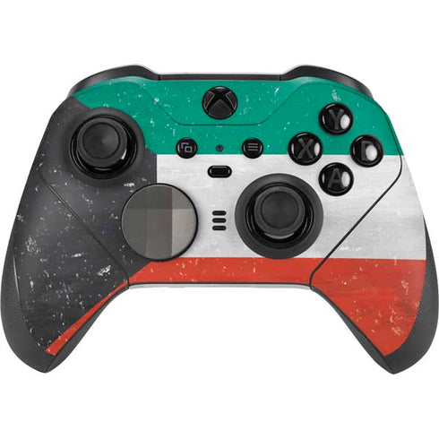 Kuwait Flag Distressed Xbox Elite Wireless Controller Series 2 Skin